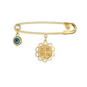 Παιδική Παραμάνα με Κωνσταντινάτο & Ματάκι Ασήμι 925° SKU-74896