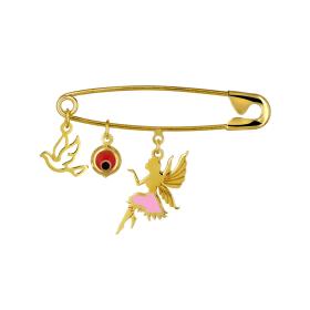 Παιδική Παραμάνα με Νεράιδα & Ματάκι Ασήμι 925° SKU-74905