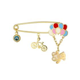 Παραμάνα με Αρκουδάκι, Ποδήλατο & Ματάκι Χρυσός Κ14 SKU-74858