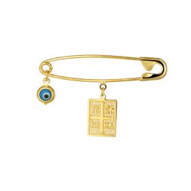 Παραμάνα με Ματάκι & Κωνσταντινάτο Ασήμι 925° SKU-74706