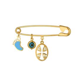 Παραμάνα με Πατουσάκι, Ματάκι & Κωνσταντινάτο Χρυσός Κ9 SKU-74727