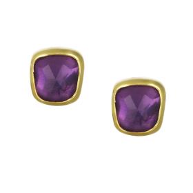 Σκουλαρίκια με Αμέθυστο Χρυσός Κ18 SKU-74531