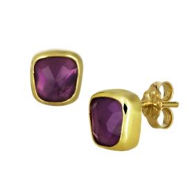 Σκουλαρίκια με Αμέθυστο Χρυσός Κ18 SKU-74531