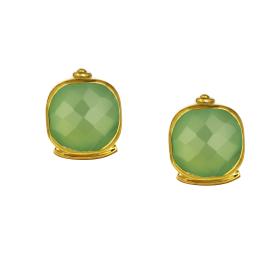 Σκουλαρίκια με Quartz Aventurine Χρυσός Κ18 SKU-74532