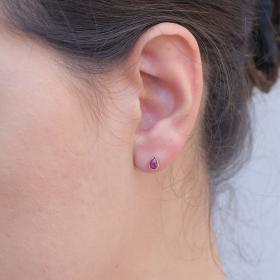 Σκουλαρίκια με Ρουμπίνια Χρυσός Κ18 SKU-74534