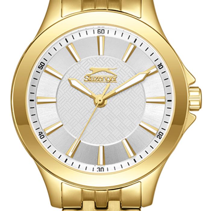 SLAZENGER Silver Dial & Gold Bracelet