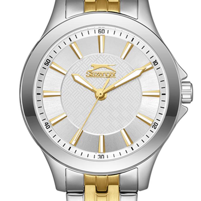 SLAZENGER Silver Dial & Two Tone Bracelet