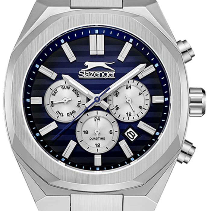 SLAZENGER Blue Dial & Silver Bracelet