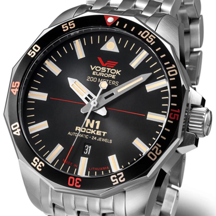 VOSTOK EUROPE Rocket N-1 Automatic Black Dial