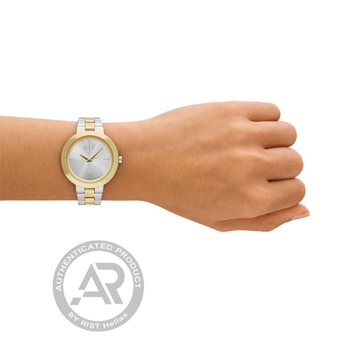 ARMANI EXCHANGE Jackie Silver Dial & Two Tone Bracelet