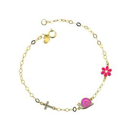 Βραχιόλι Παιδικό με Ζιργκόν & Σμάλτο Ασήμι 925° SKU-75137