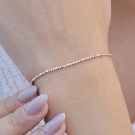 Βραχιόλι Ριβιέρα με Ζιργκόν Χρυσός Κ18 SKU-75453