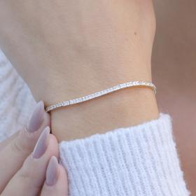 Βραχιόλι Ριβιέρα Χρυσός Κ14 με Ζιργκόν SKU-75237