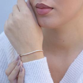 Βραχιόλι Ριβιέρα Χρυσός Κ14 με Ζιργκόν SKU-75237