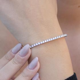 Βραχιόλι Ριβιέρα Λευκόχρυσος Κ18 με Lab Grown Diamonds SKU-75794