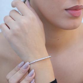 Βραχιόλι Ριβιέρα Λευκόχρυσος Κ18 με Lab Grown Diamonds SKU-75794