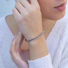 Βραχιόλι Χειροπέδα με Ζιργκόν Χρυσός Κ14 SKU-75402