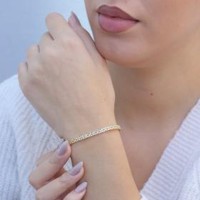 Βραχιόλι Χειροπέδα Χρυσός Κ14 SKU-75405