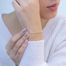 Βραχιόλι Χρυσός Κ14 με Μπίλιες SKU-75228