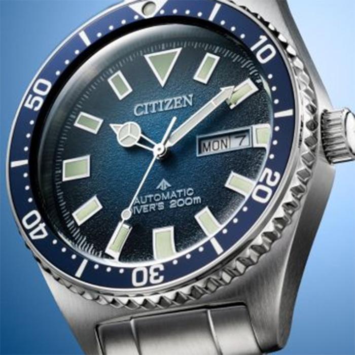 CITIZEN Automatic Divers Blue Dial & Silver Bracelet