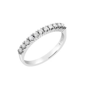 Δαχτυλίδι Μισόβερο Σειρέ Λευκόχρυσος Κ18 με Διαμάντια SKU-75990