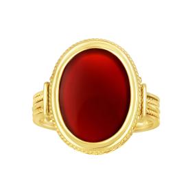 Δαχτυλίδι Χρυσός Κ18 με Κορνεόλη SKU-75644