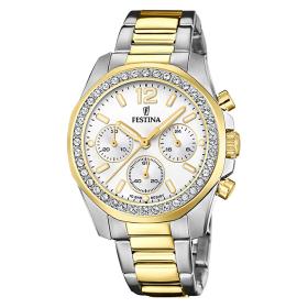 Γυναικείο Ρολόι FESTINA Boyfriend με Δίχρωμο Μπρασελέ | F20607-1 SKU-75280