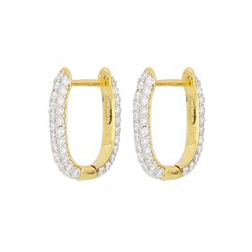 Γυναικεία Σκουλαρίκια Κρίκοι Ασήμι 925° με Ζιργκόν SKU-75506