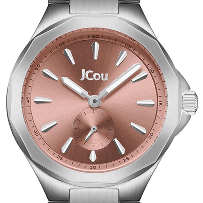 JCOU Aurelia Pink Dial & Silver Bracelet