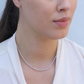 Κολιέ Γυναικείο Ασήμι 925° με Ζιργκόν SKU-75549