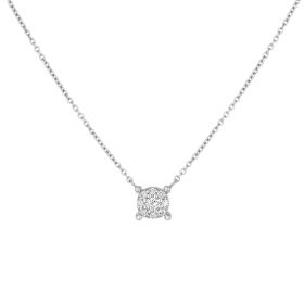 Κολιέ Γυναικείο με Διαμάντια Λευκόχρυσος Κ18 SKU-75965