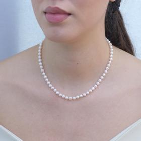 Κολιέ Μαργαριταρένιο με Κούμπωμα 14 Καρατίων SKU-75216