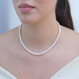 Κολιέ με Μαργαριτάρια Ασήμι 925° SKU-75674