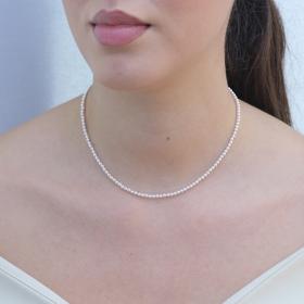 Κολιέ με Πέρλες Ασήμι 925° SKU-75675