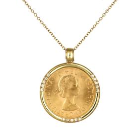 Λιροθήκη Μενταγιόν με Ζιργκόν Χρυσός Κ14 SKU-75922