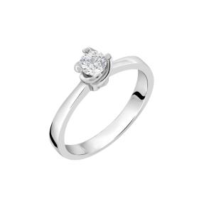 Μονόπετρο Δαχτυλίδι Λευκόχρυσος Κ18 με Διαμάντι SKU-75816