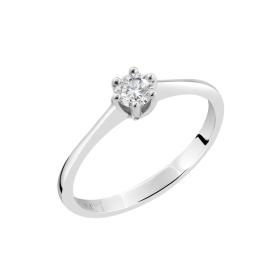 Μονόπετρο Δαχτυλίδι Λευκόχρυσος Κ18 με Διαμάντι SKU-75902