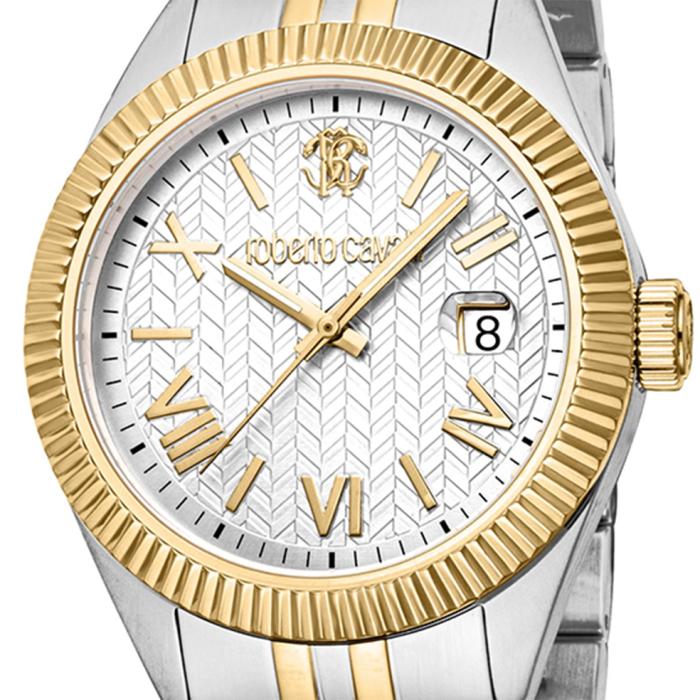 ROBERTO CAVALLI Silver Dial & Two Tone Bracelet