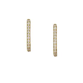 Σκουλαρίκια Κρίκοι Χρυσός Κ14 με Ζιργκόν SKU-75943