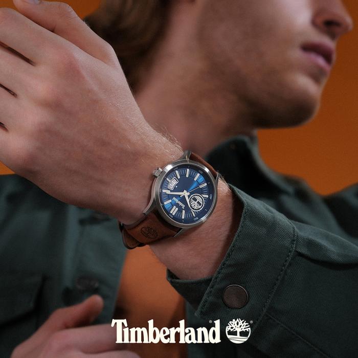 TIMBERLAND Trumbul Blue Dial & Brown Strap 