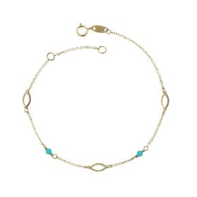 Βραχιόλι με Απατίτη Χρυσός Κ9 SKU-76383