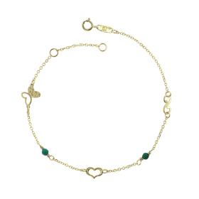 Βραχιόλι με Μαλαχίτη Χρυσός Κ9 SKU-76385