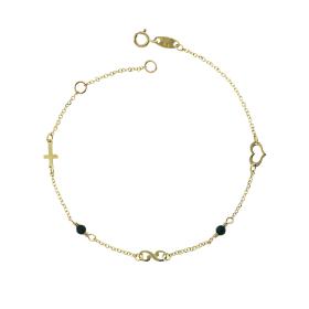 Βραχιόλι με Μαλαχίτη Χρυσός Κ9 SKU-76392