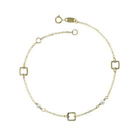 Βραχιόλι με Μαργαριτάρια Χρυσός Κ9 SKU-76386