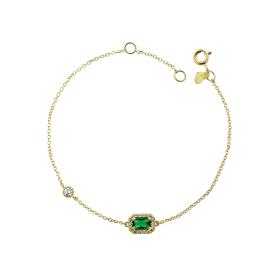 Βραχιόλι Ροζέτα Χρυσός Κ9 Ζιργκόν SKU-76773