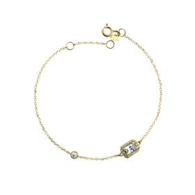 Βραχιόλι Ροζέτα Χρυσός Κ9 με Ζιργκόν SKU-76774