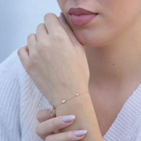 Βραχιόλι Χρυσός Κ9 με Μαργαριτάρια SKU-76387