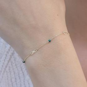 Βραχιόλι με Μαλαχίτη Χρυσός Κ9 SKU-76392