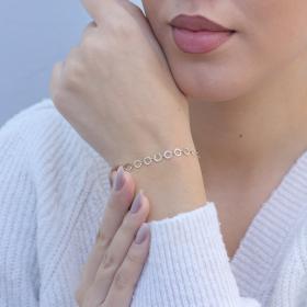 Bραχιόλι Χρυσός Κ9 με Λουστρέ Φινίρισμα SKU-76394