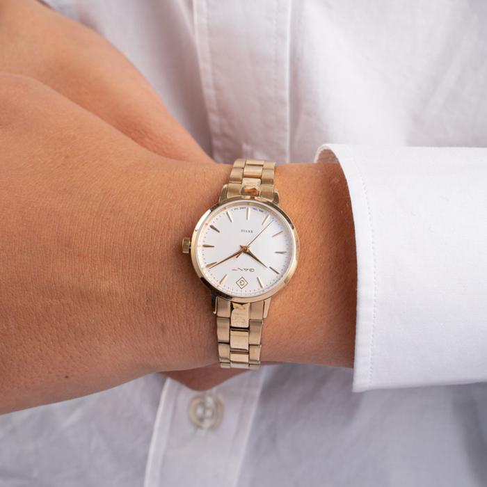 GANT Park Avenue 28 White Dial & Gold Bracelet 